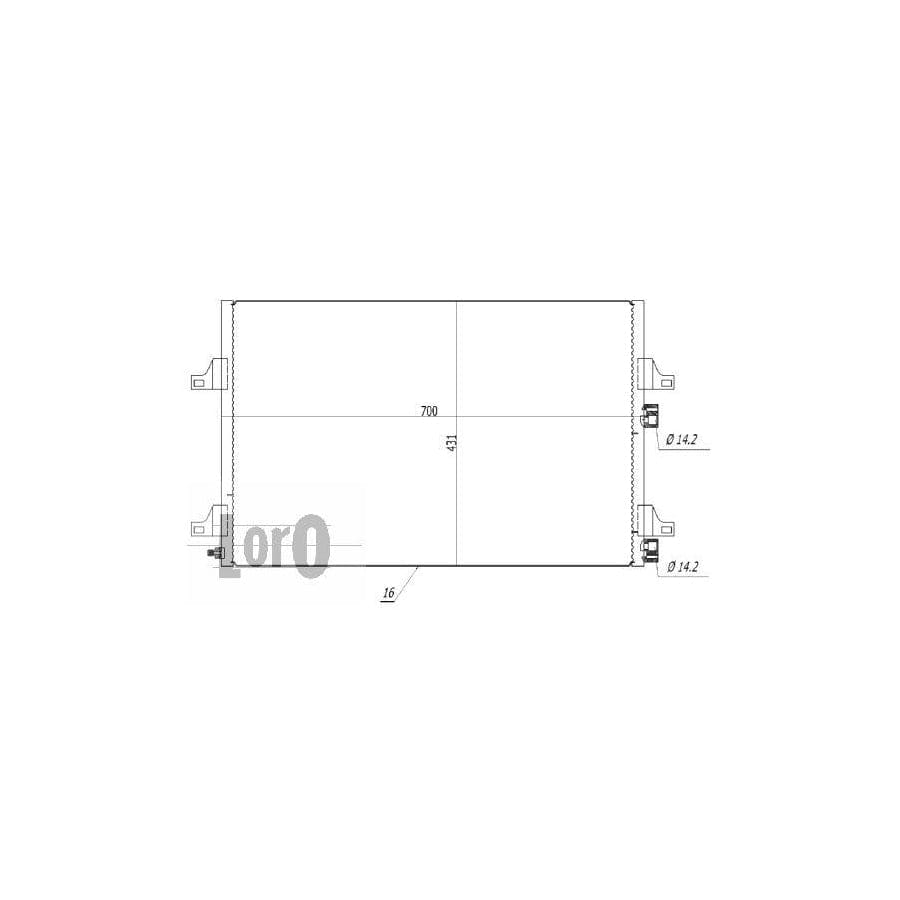 Abakus 0420160016 Air Conditioning Condenser for Renault Espace IV (Jk)