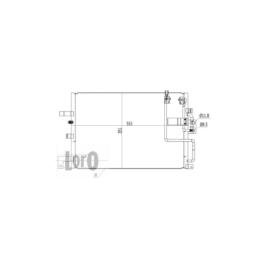 Abakus 0440160005 Air Conditioning Condenser for Saab 9-3