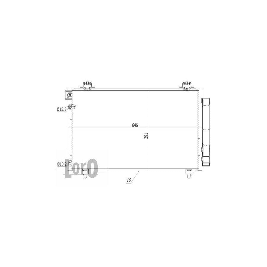 Abakus 0510160009 Air Conditioning Condenser for Toyota Corolla Verso (Ar10)