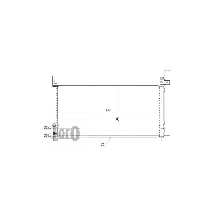Abakus 0510160017 Air Conditioning Condenser for Toyota Auris Hatchback (E15)