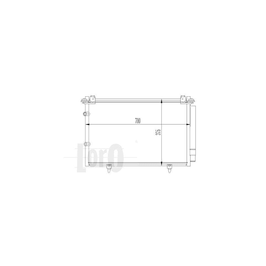 Abakus 0510160024 Air Conditioning Condenser for Toyota Camry V Saloon (_V3_)