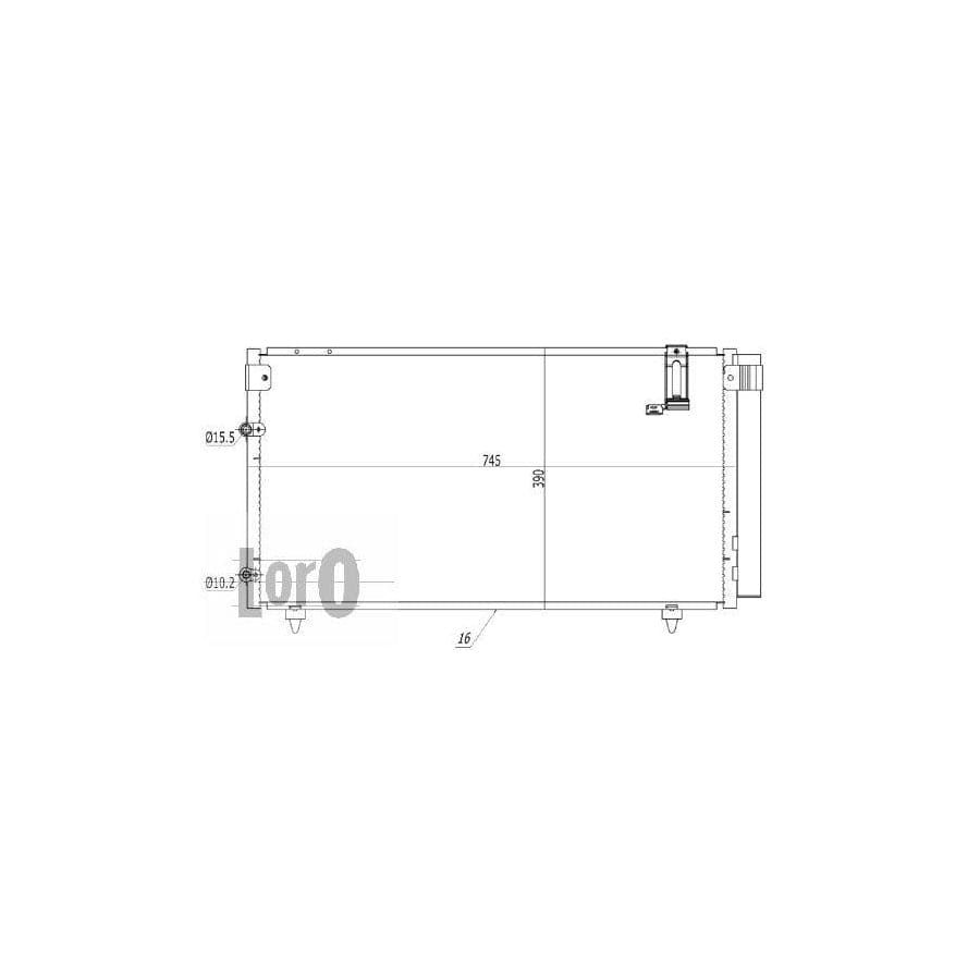 Abakus 0510160031 Air Conditioning Condenser for Toyota Avensis Verso (M2)