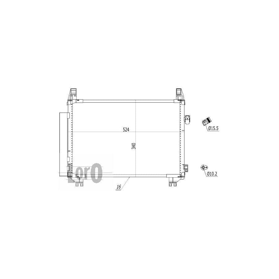 Abakus 0510160033 Air Conditioning Condenser for Toyota Yaris II Hatchback (Xp9)