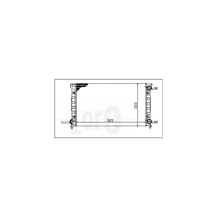Abakus 0530170023 Engine Radiator for VW Passat