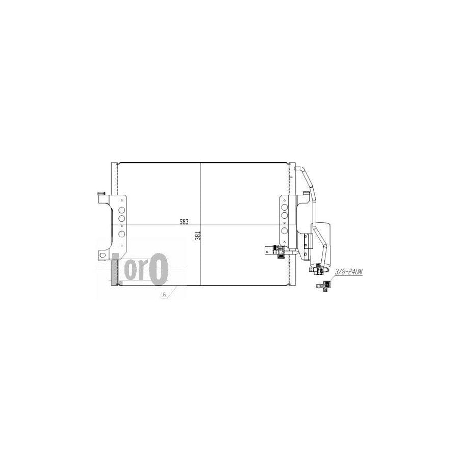 Abakus 0540160005 Air Conditioning Condenser Suitable for Mercedes-Benz A-Class (W168)