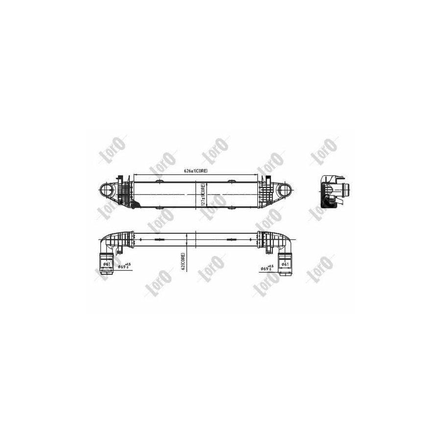 Abakus 0540180008 Intercooler Suitable for Mercedes-Benz C-Class Saloon (W204)