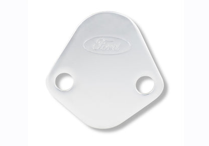 Ford Racing Ford Logo Fuel Pump Blockoff Plate - Chrome