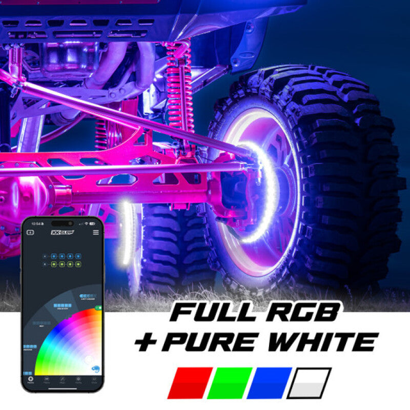 XKGLOW XK Glow XKmax 16.5in LED Ultra 3-Row Wheel Ring Light Kit w/ RGBW Color Chasing