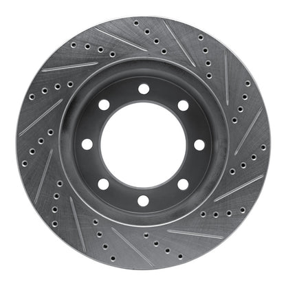 R1 Concepts R1 05-12 Ford F-350 Super Duty 4WD Front Left Drilled & Slotted Silver Brake Rotor
