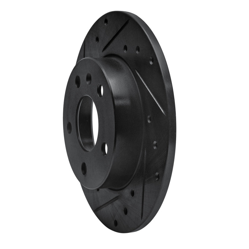 R1 Concepts R1 02-08 Chevrolet Zafira (Mexico) Rear Left Drilled & Slotted Black Brake Rotor