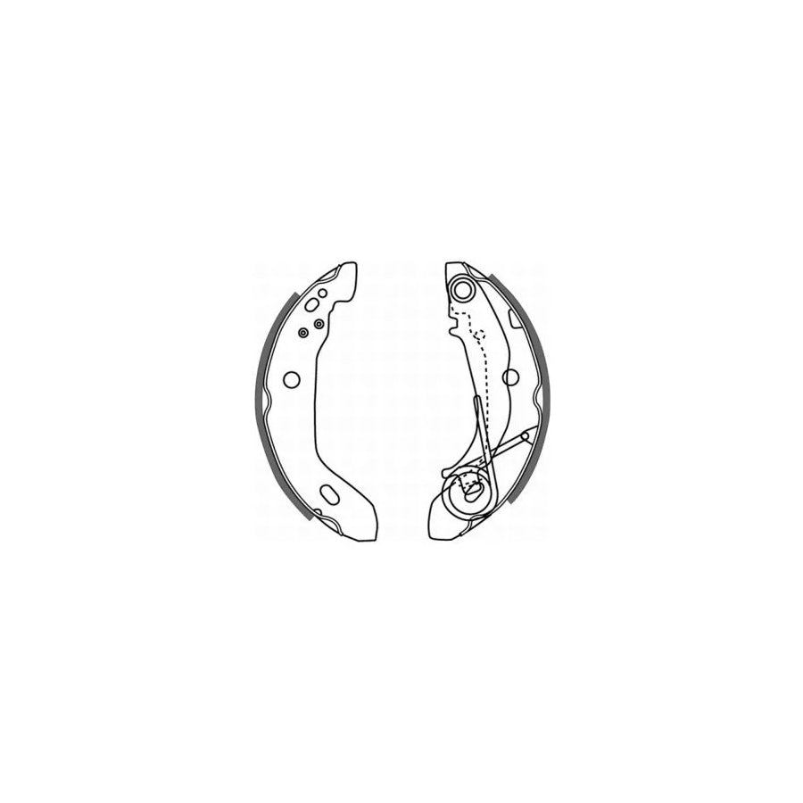 ABE C0M007ABE Brake Shoe Set Suitable for Mercedes-Benz A-Class (W168)