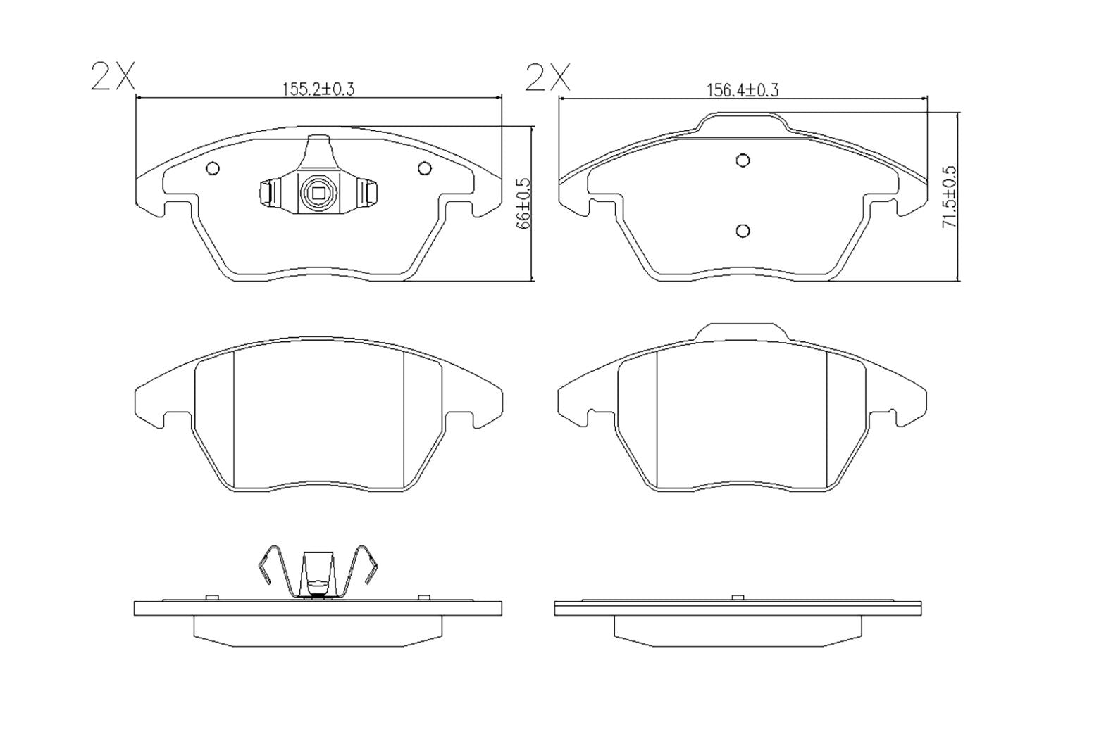 BOGAP P8210124 Brake Pad Set, Disc Brake