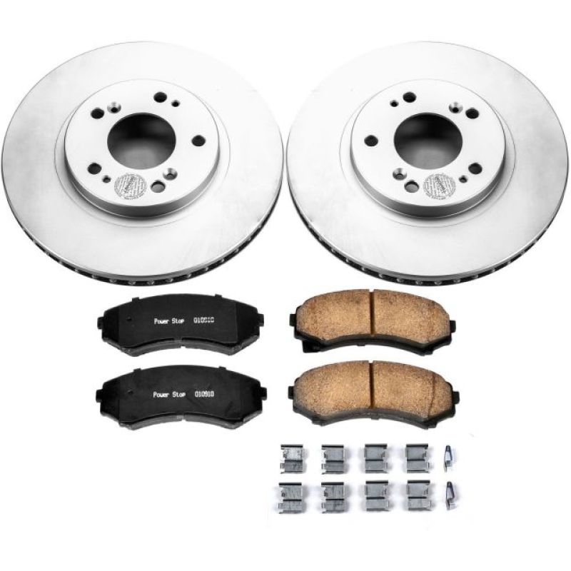 PowerStop Power Stop 04-11 Mitsubishi Endeavor Front Z17 Evolution Geomet Coated Brake Kit