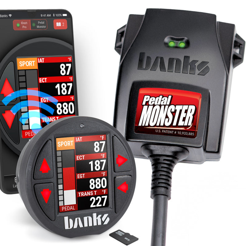Banks Power Pedal Monster Kit TE Connectivity MT2 6 Way With iDash Data Pro