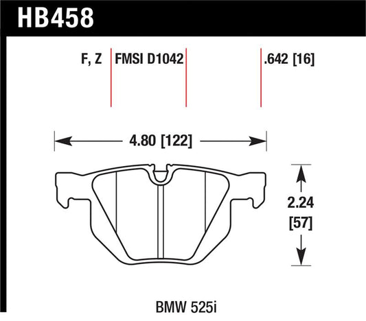 Hawk Performance Hawk 07-08 BMW X5 3.0si / 09-13 X5 Xdrive / 10-13 X6 Xdrive Perf Ceramic Rear Street Brake Pads