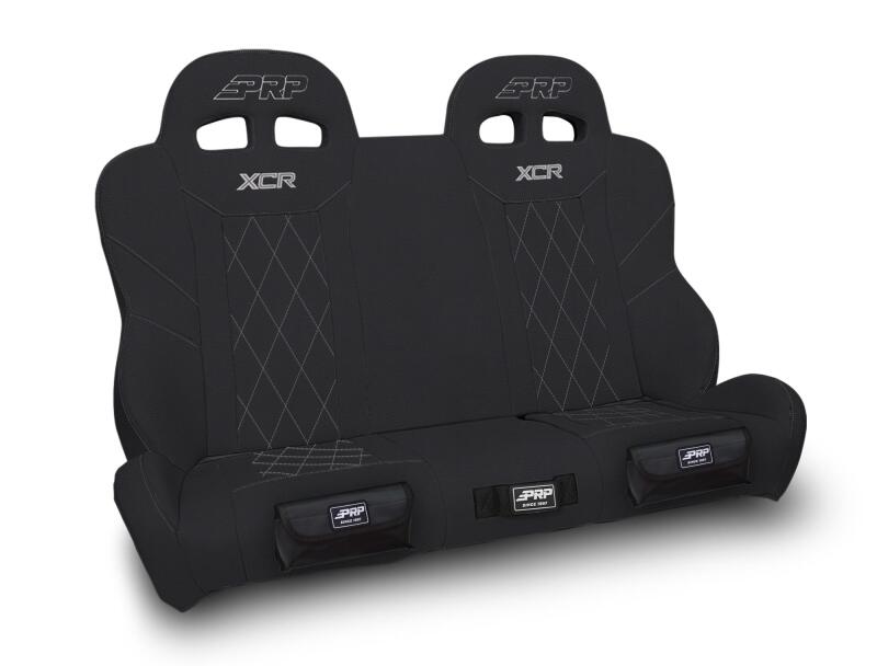 PRP Seats PRP XCR Polaris RZR Quick Release Rear Suspension Bench Seat w Diamond Stitch/Front Pockets