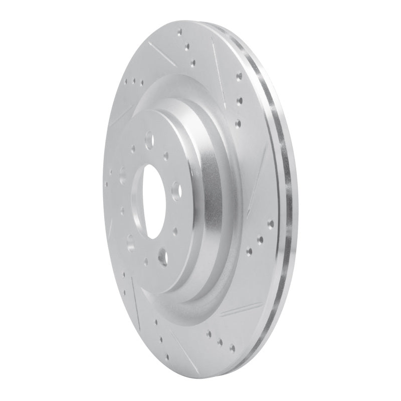 R1 Concepts R1 17-25 Tesla Model 3 Rear Right Drilled & Slotted Silver Brake Rotor