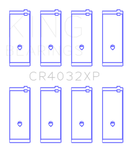 King Engine Bearings Toyota 4AGE/4AGZE 16V 1.6L 0.25 Oversized Tri-Metal Performance Rod Bearing Set