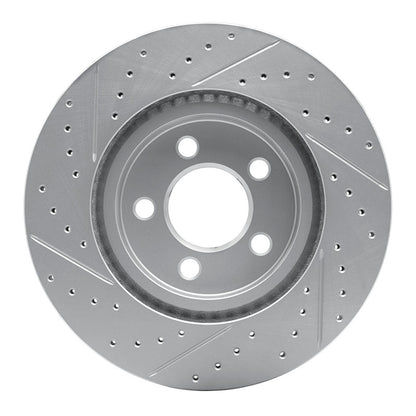 R1 Concepts R1 08-12 Jeep J8 Front Right Drilled & Slotted Geo-Carbon Rotor