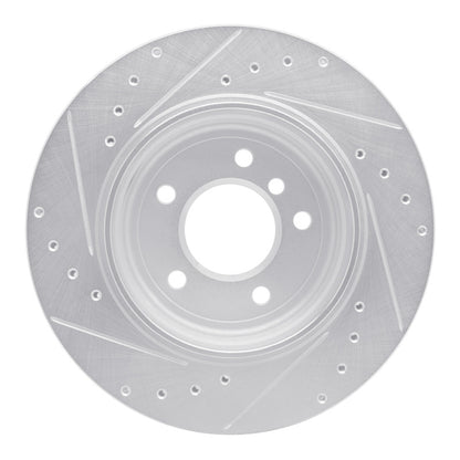 R1 Concepts R1 01-06 BMW 330I Rear Right Drilled & Slotted Silver Brake Rotor