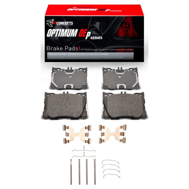 R1 Concepts R1 16-23 Mercedes-Benz E53 AMG Front Optimum OE Pads & Hardware Kit
