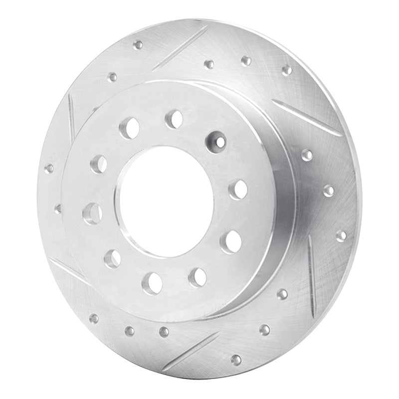 R1 Concepts R1 03-08 Hyundai TIBURON Rear Left Drilled & Slotted Silver Brake Rotor