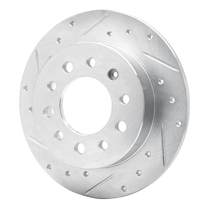 R1 Concepts R1 03-08 Hyundai TIBURON Rear Left Drilled & Slotted Silver Brake Rotor