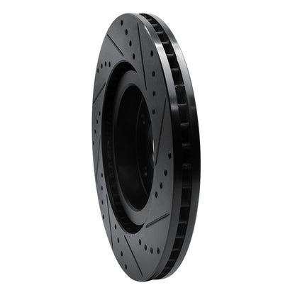 R1 Concepts R1 -24 Subaru Forester Front Left Drilled & Slotted Black Brake Rotor