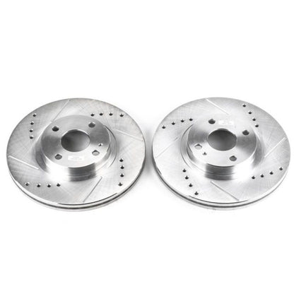 PowerStop Power Stop 01-05 Mazda Miata Front Evolution Drilled & Slotted Rotors - Pair