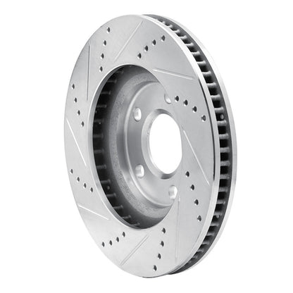 R1 Concepts R1 97-05 Buick Riviera Front Right Drilled & Slotted Silver Brake Rotor