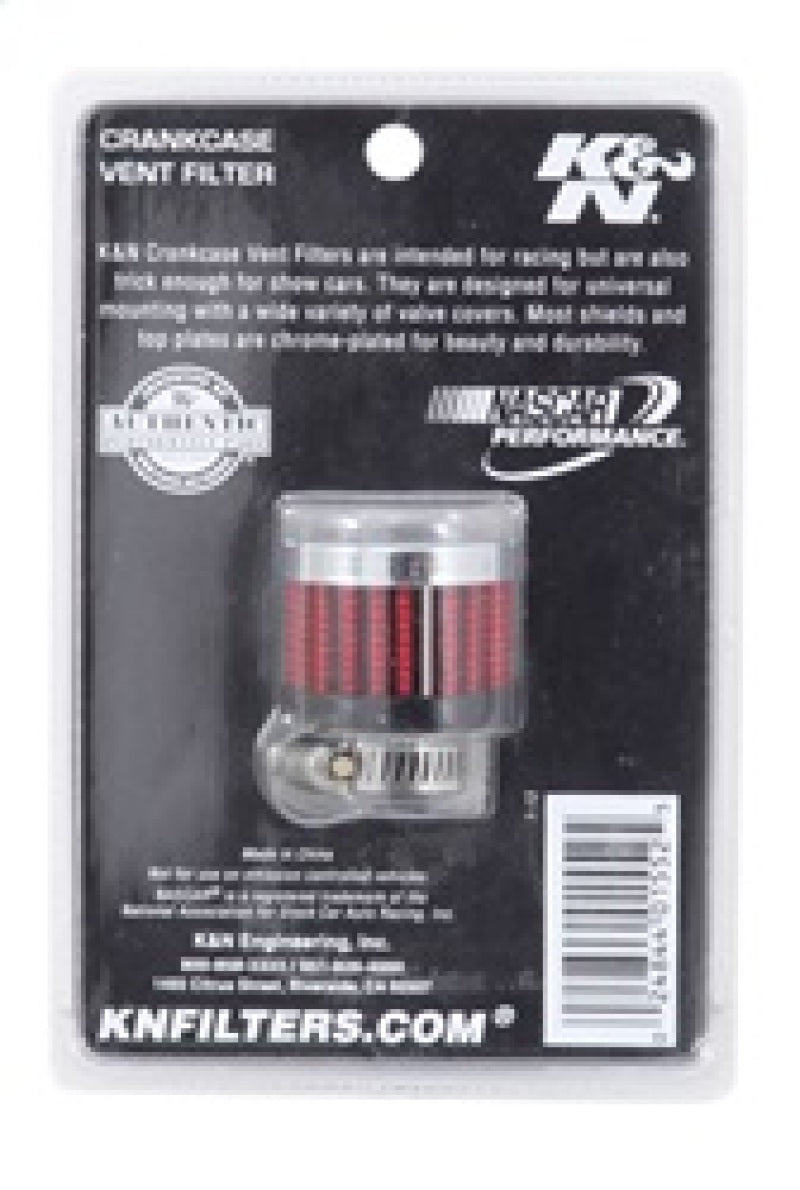 K&N Engineering K&N Rubber Base Crankcase Vent Filter - 0.55in Flange ID 1.375in OD 1.125in Height