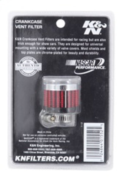 K&N Engineering K&N Rubber Base Crankcase Vent Filter - 0.55in Flange ID 1.375in OD 1.125in Height
