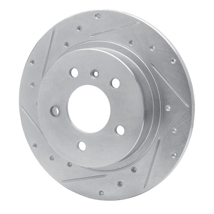 R1 Concepts R1 06-11 Buick Lucerne Rear Left Drilled & Slotted Silver Brake Rotor