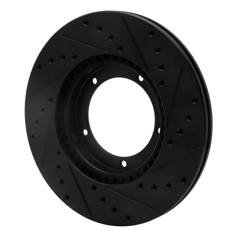 R1 Concepts R1 67-88 Porsche 914 Front Left Drilled & Slotted Black Brake Rotor