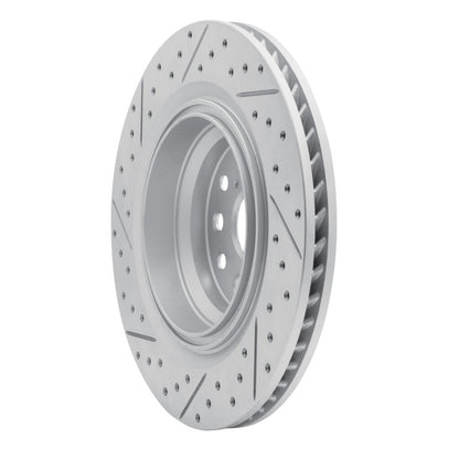 R1 Concepts R1 18-23 Lexus Ls500 Right Rear Drilled & Slotted Geo-Carbon Rotor