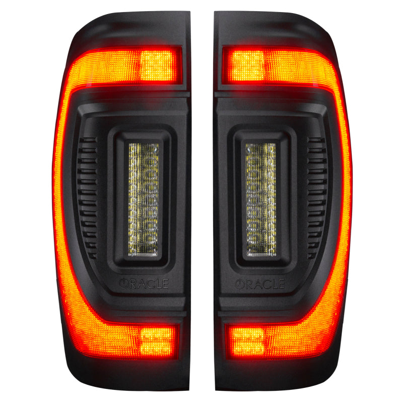 ORACLE Lighting Oracle 19-23 GMC Sierra Black Series Flush Style LED Tail Lights - Factory Halogen