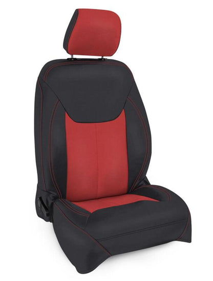 PRP Seats PRP 13-18 Jeep Wrangler JK Front Seat Covers/2 door or 4 door (Pair) - Black/Red