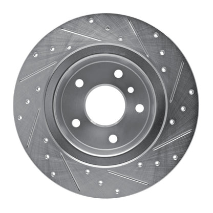 R1 Concepts R1 94-04 Land Rover Range Rover Rear Left Drilled & Slotted Silver Brake Rotor