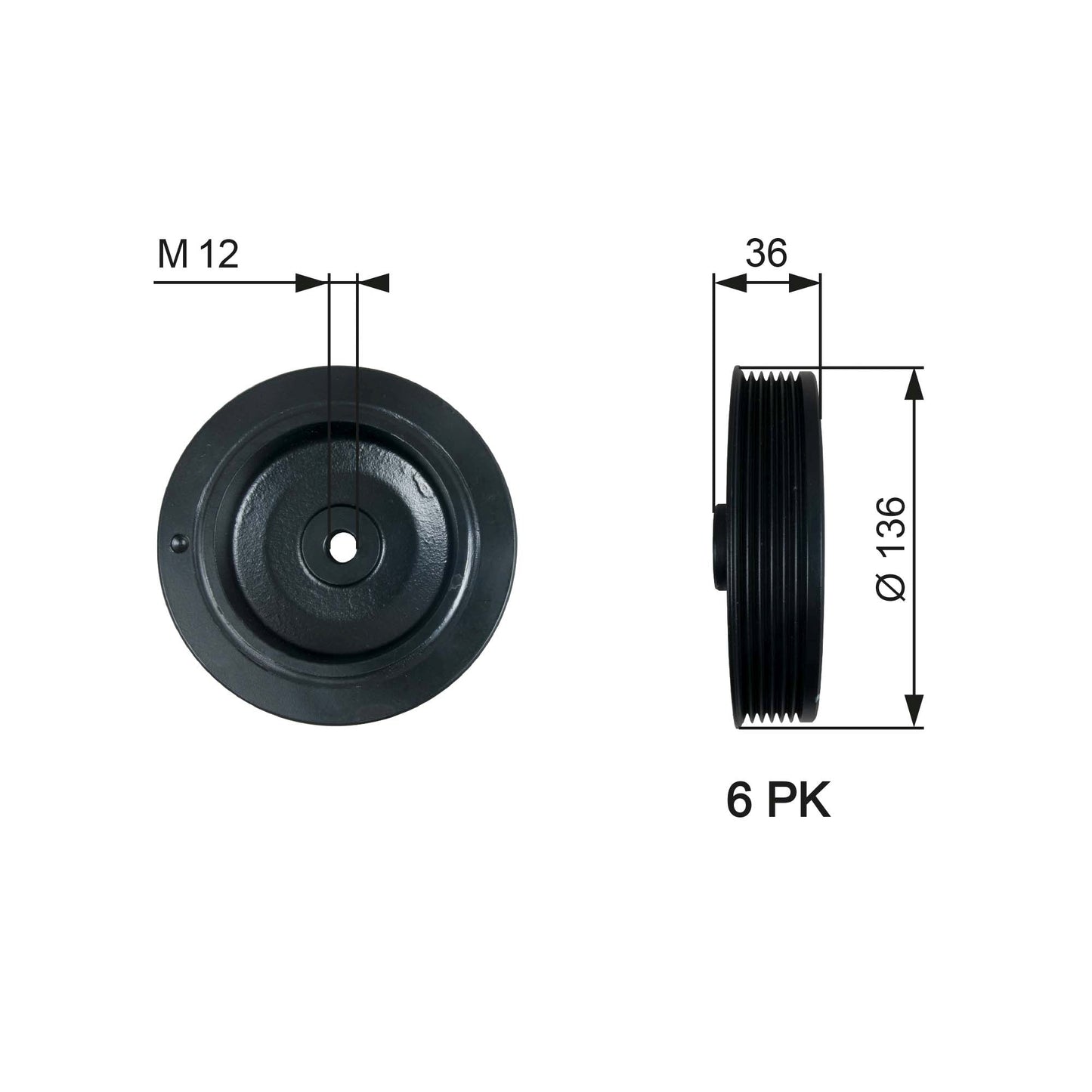 GATES GATTVD1010 Crankshaft Belt Pulley