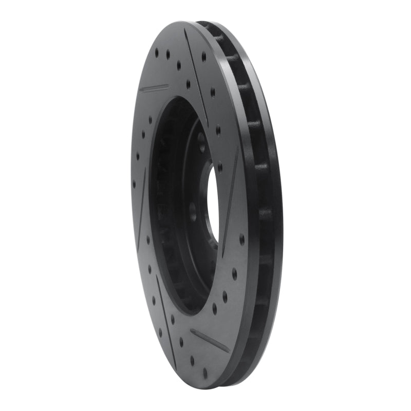 R1 Concepts R1 95-00 Chrysler CIRRUS Front Left Drilled & Slotted Black Brake Rotor