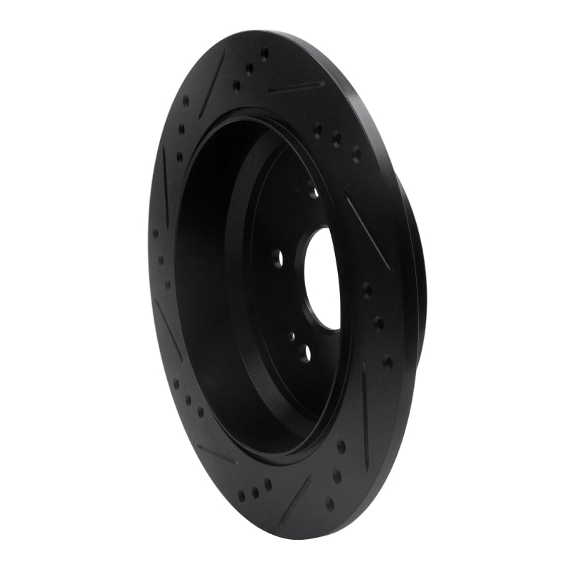 R1 Concepts R1 2005-2018 Acura RDX Rear Right Drilled & Slotted Black Brake Rotor