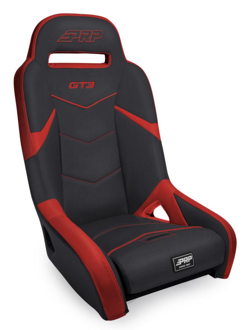 PRP Seats PRP GT3 Rear Suspension Seat- Black/Red
