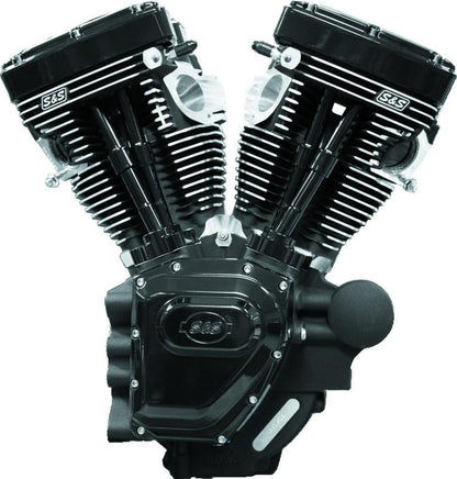 S&S Cycle 06-17 Dyna T124 Black Edition Long Block Engine - Wrinkle Black