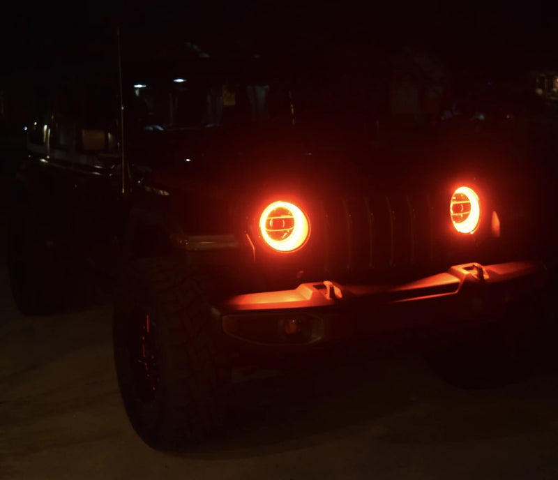 ORACLE Lighting Oracle Jeep Wrangler JL/Gladiator JT LED Surface Mount Headlight Halo Kit - Amber