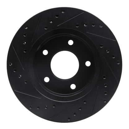 R1 Concepts R1 75-79 Ford LTD Left Rear Drilled & Slotted Black Brake Rotor