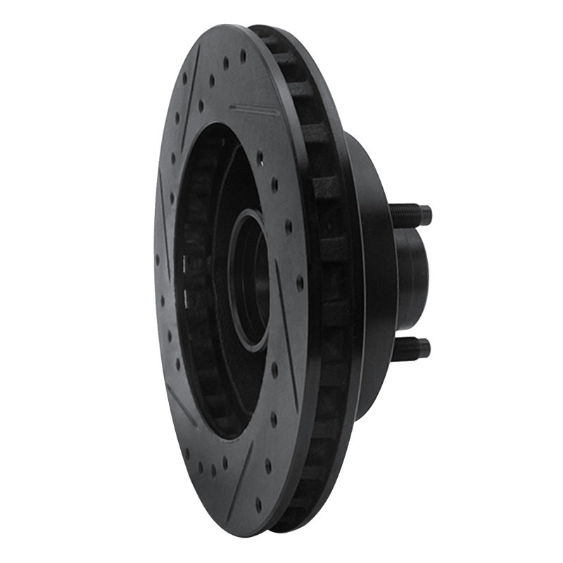 R1 Concepts R1 95-97 Ford Ranger (USA/Canada) Front Right Drilled & Slotted Black Brake Rotor