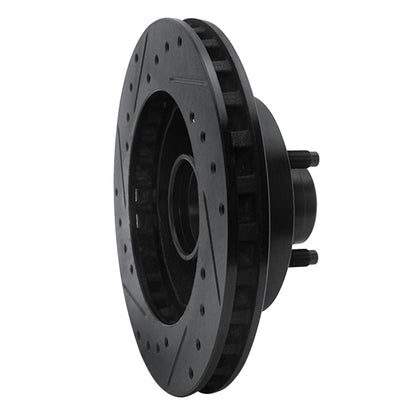 R1 Concepts R1 95-97 Ford Ranger (USA/Canada) Front Right Drilled & Slotted Black Brake Rotor