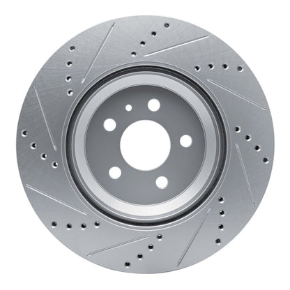 R1 Concepts R1 17-25 Tesla Model 3 Rear Right Drilled & Slotted Silver Brake Rotor