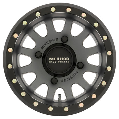 Method Wheels Method MR401 UTV Beadlock 15x7 / 4+3/13mm Offset / 4x136 / 106mm CB Titanium Wheel- Matte Black Ring