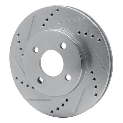 R1 Concepts R1 03-10 Chevrolet Cobalt Front Left Drilled & Slotted Silver Brake Rotor